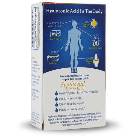 Hyalogic Synthovial Seven Hyaluronic Acid Liquid - HA Joint Support - Vegan - 1 Oz