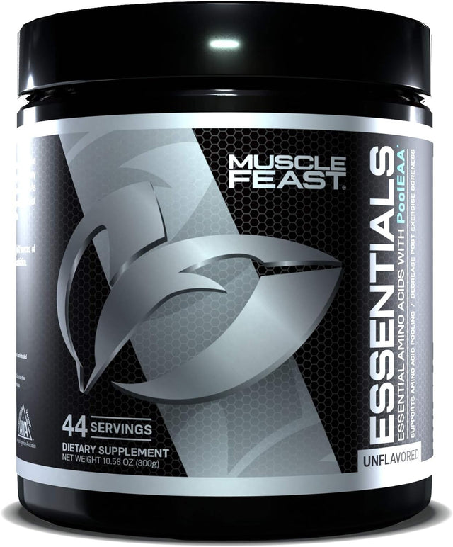 Muscle Feast Vegan Essential Amino Acid Powder Post Workout Recovery and Intra-Training Drink, Unflavored, 300G