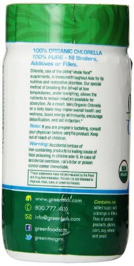 Green Foods Organic Chlorella 500 Mg, 120 Count