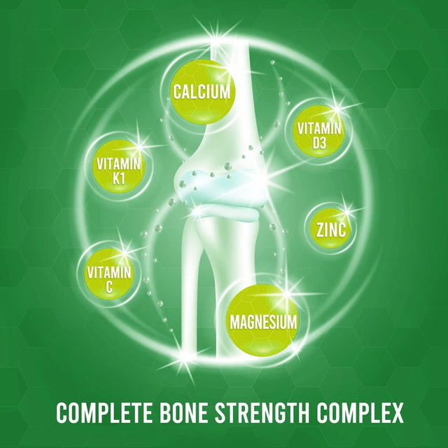 Bone Supplement with 1000 Mg Calcium, Magnesium, Boron, Zinc, Vitamin D3 and K - Dietary Supplements for Bone Strength with Calcium Citrate and MCHA - Non-Gmo, Gluten and Soy Free - 120 Capsules