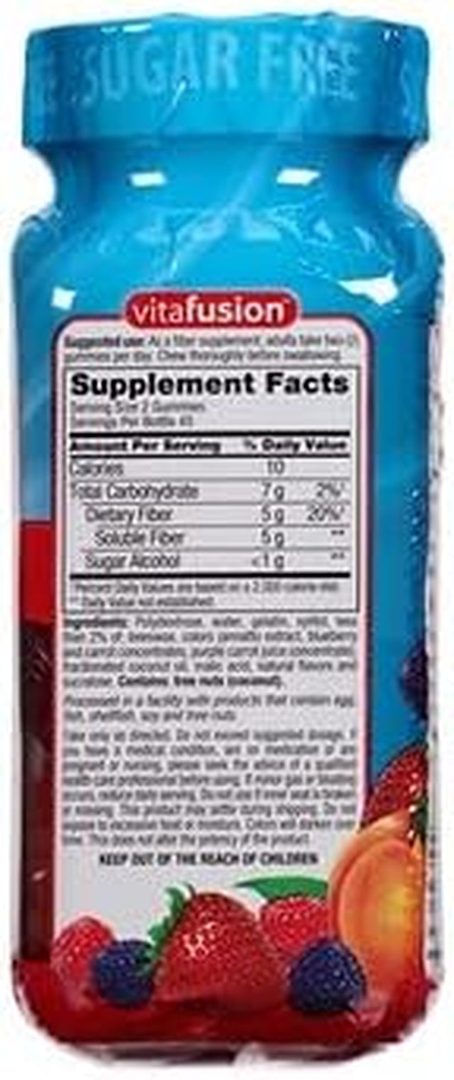 Vitafusion, Fiber Well Gummies, Fiber Supplement, Assorted Flavors - 90 Gummies, Pack of 4