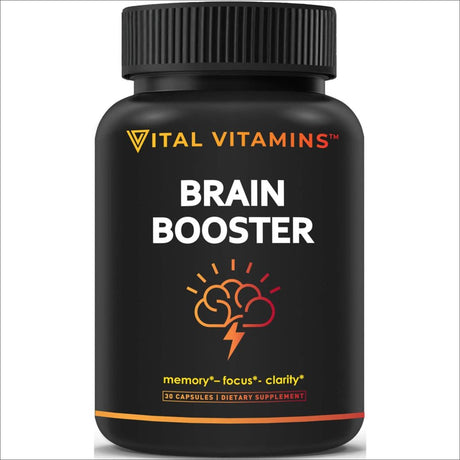 Brain Supplement Nootropics Booster - Enhance Focus, Boost Concentration, Improve Memory & Clarity for Men & Women, Ginkgo Biloba, DMAE, Mind Enhancement, IQ Neuro Energy, Vitamin B12, Bacopa Monnieri