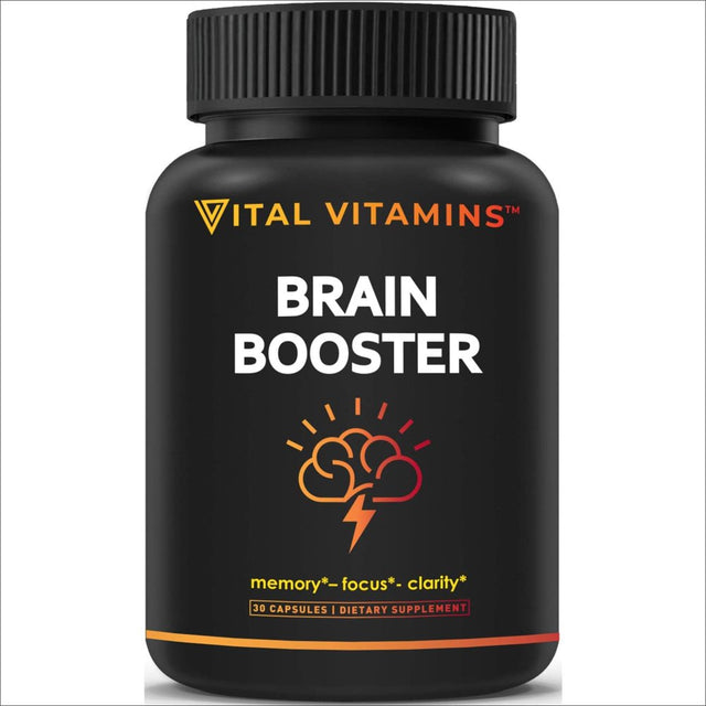 Brain Supplement Nootropics Booster - Enhance Focus, Boost Concentration, Improve Memory & Clarity for Men & Women, Ginkgo Biloba, DMAE, Mind Enhancement, IQ Neuro Energy, Vitamin B12, Bacopa Monnieri