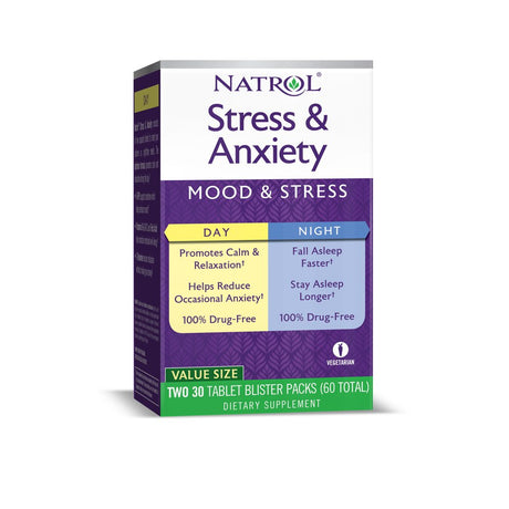 Natrol Stress & Anxiety Tablets, 60 Ct