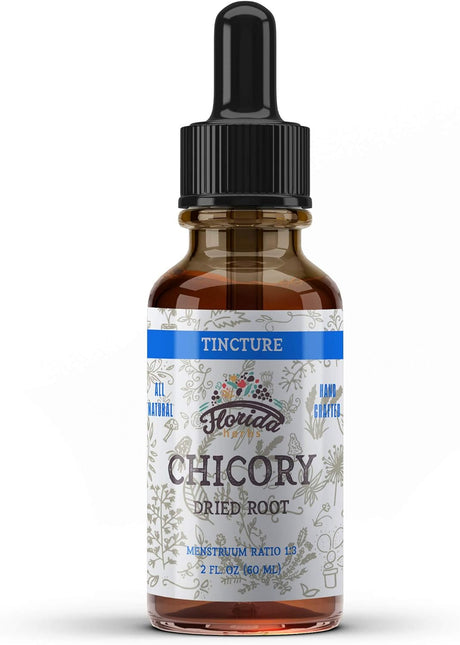 Chicory Tincture Extract, Organic Chicory (Cichorium Intybus) Dried Root for Loss of Appetite, Liver, and Gallbladder, Non-Gmo in Cold-Pressed Organic Vegetable Glycerin, Supplem