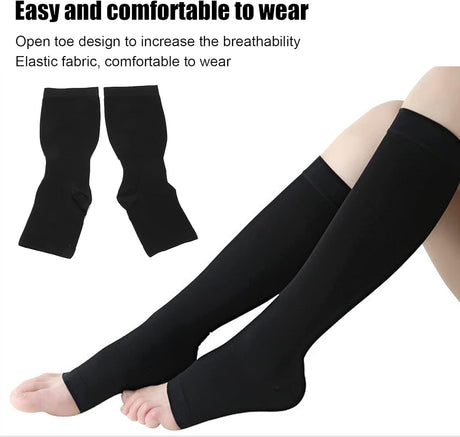 Toeless Compression Stockings, Compression Socks Absorb Sweat Soft Comfortable for Dating for Daily Use(M)