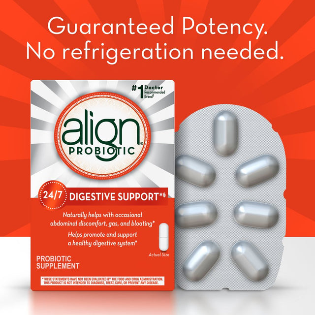 Align Probiotic Capsules, Men and Women'S Daily Probiotic Supplement for Digestive Health, 28 Ct