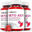 (3 Pack) Pro Burn Keto ACV Gummies - Energy & Focus Boosting Dietary Supplements for Weight Management & Metabolism - Fat Burn - 180 Gummies