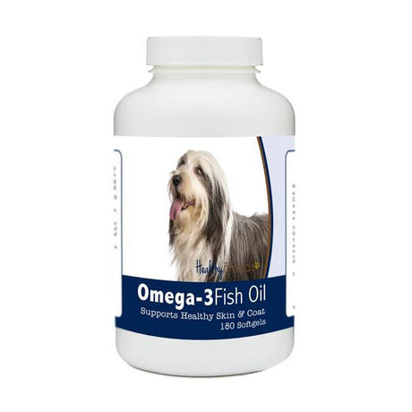 Healthy Breeds 840235185253 Bearded Collie Omega-3 Fish Oil Softgels, 180 Count