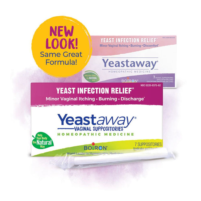 Boiron Yeastaway Suppositories (7 Suppositories), Homeopathic Medicine for Yeast Infection Relief