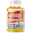 Genius Zen Brain Booster Supplement for Kids & Teens, Omega 3 Gummy Vitamins Brain Focus Vitamins, Concentration, Memory, Attention 60 Gummies