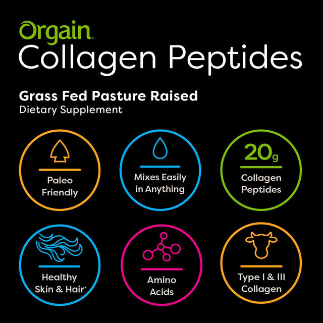 Orgain Organic Plant Based Protein Powder Hydrolyzed Collagen Powder