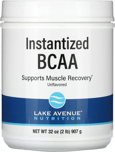 Lake Avenue Nutrition Instantized BCAA Powder, Unflavored, 32 Oz (907 G)