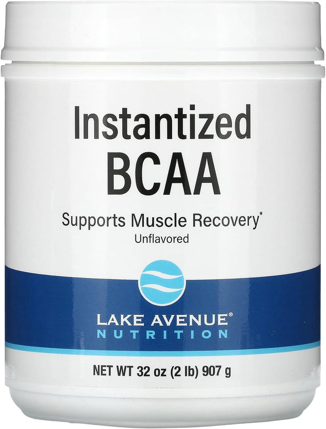 Lake Avenue Nutrition Instantized BCAA Powder, Unflavored, 32 Oz (907 G)