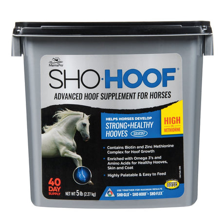 Manna Pro Sho-Hoof Supplement for Horses, Biotin and Zinc Methionine for Healthy Hooves, 5 Lb