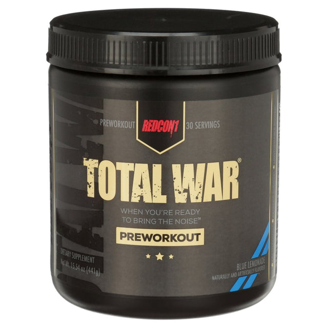 Redcon1 Total War Pre-Workout Powder, Blue Lemonade, 30 Servings