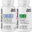 Youth & Tonic Water & Waste Away Pills for Belly Bloating and Swelling for a Thin Waistline & Slender Body as 2X Diet Support Supplements/Water Weigh Away + 15 Day Colon Cleanse 60 + 30 Capsules