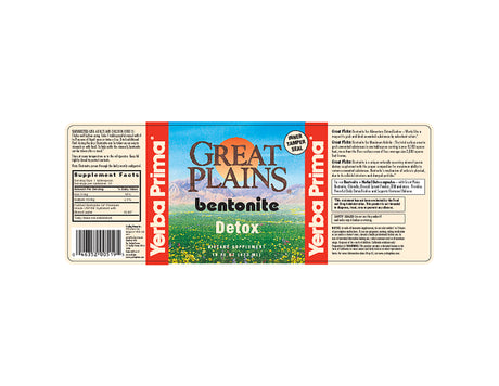 Yerba Prima Great Plains Bentonite Detox-Pint