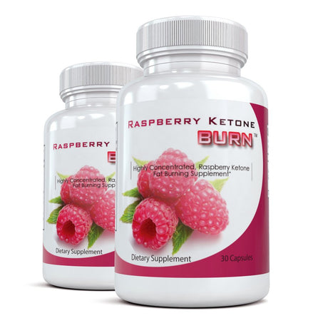 Raspberry Ketone Burn - Natural Weight Loss Diet Supplement & Appetite Suppressant, 2 Bottles (30 Capsules Each)