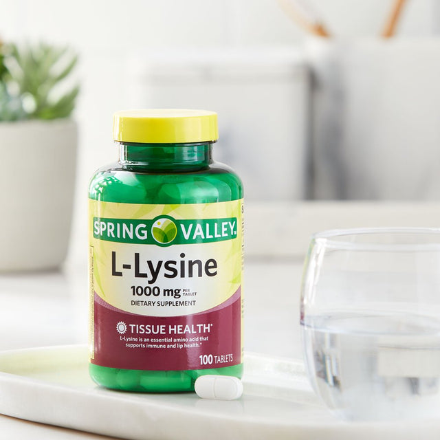 Spring Valley L-Lysine Amino Acid Supplements, 1000 Mg, 100 Count