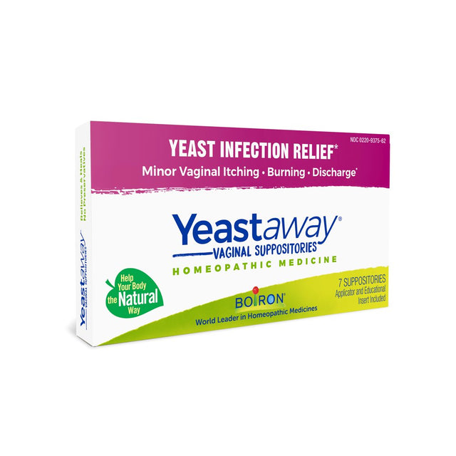 Boiron Yeastaway Suppositories (7 Suppositories), Homeopathic Medicine for Yeast Infection Relief