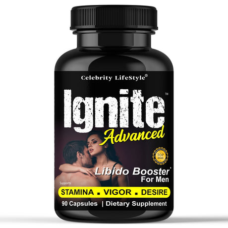 Ignite Testosterone Booster Vitamins for Men, Vitality Booster 90 Caps