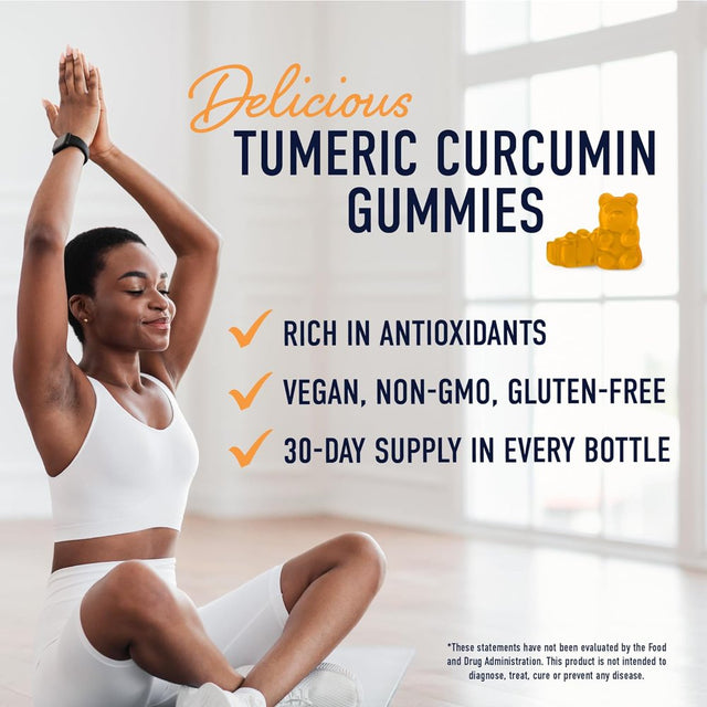 Smnutrition Turmeric Curcumin Gummies | Turmeric Gummies with Ginger and Black Pepper for Better Absorption, 60Ct