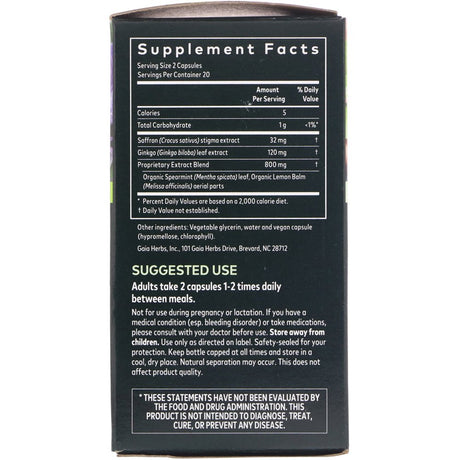 Gaia Herbs Nootropic Focus, 40 Vegan Liquid Phyto-Caps