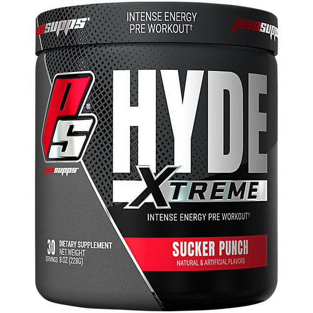 PROSUPPS® Mr. Hyde® Xtreme Pre-Workout Powder Energy Drink - Intense Sustained Energy, Pumps & Focus with Beta Alanine, Creatine & Nitrosigine, (30 Servings, Sucker Punc