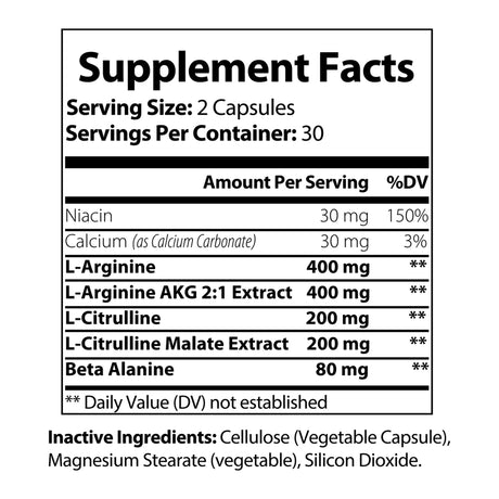 Acoola Extra Strength L Arginine Nitric Oxide Supplements for Stamina, Muscle, Vascularity & Energy - Powerful NO Booster with L-Arginine, L-Citrulline & Essential Amino Acids