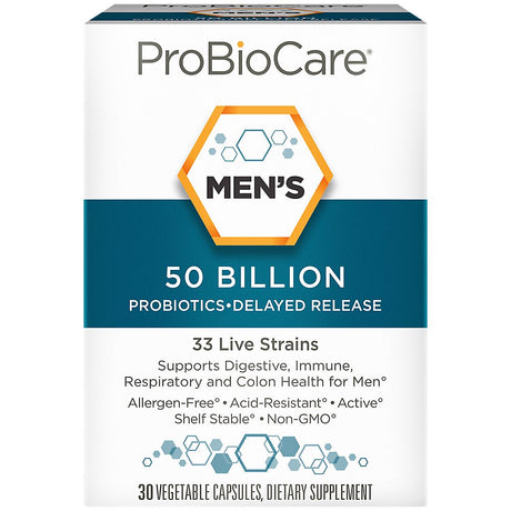 Probiotic for Men - 50 Billion Cfus - Supports Digestive Health (30 Vegetable Capsules)