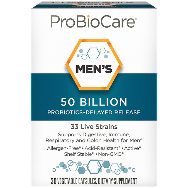 Probiotic for Men - 50 Billion Cfus - Supports Digestive Health (30 Vegetable Capsules)