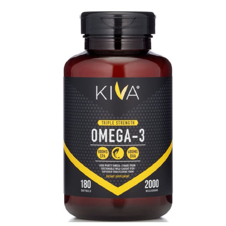 Kiva Triple Strength Omega 3 Fish Oil Softgels, 1400 Mg, 180 Ct