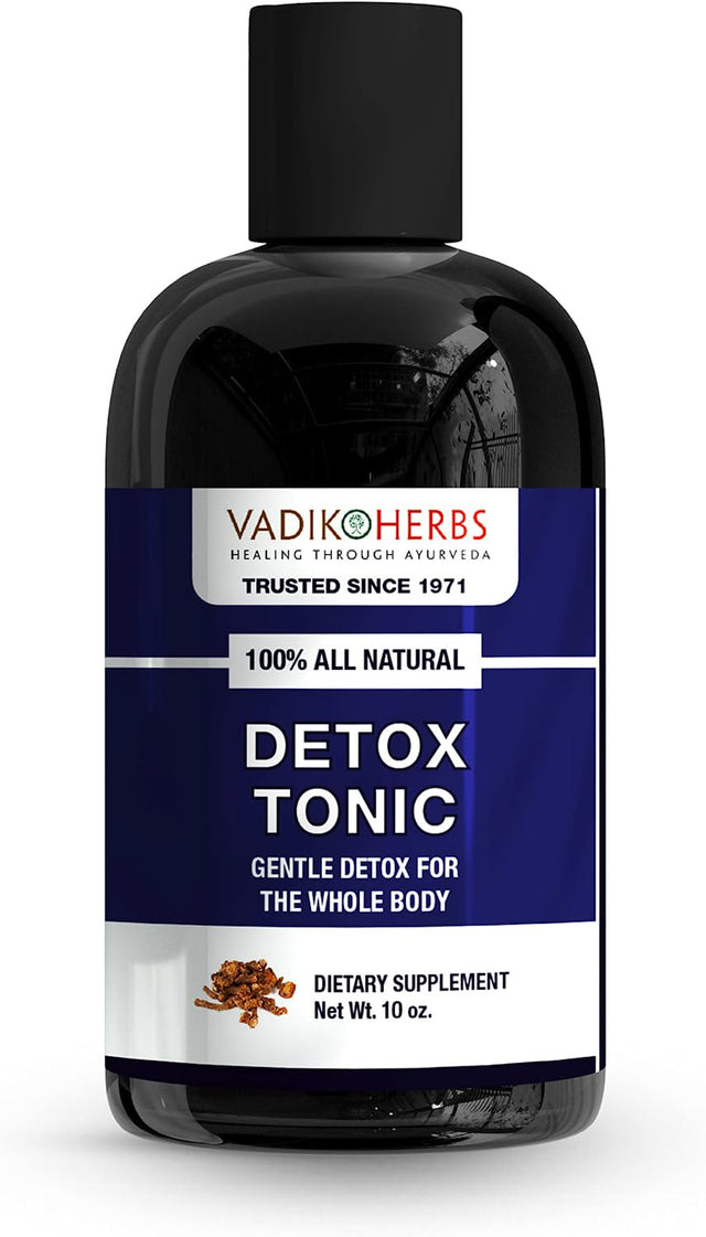 Detox Tonic-Cleanse Detox Drink, Ultimate Body Detox for Men and Women 10 Oz. , Liver Cleanse, Extra Strength Detoxification by Vadik Herbs | Fast Acting Liquid Form