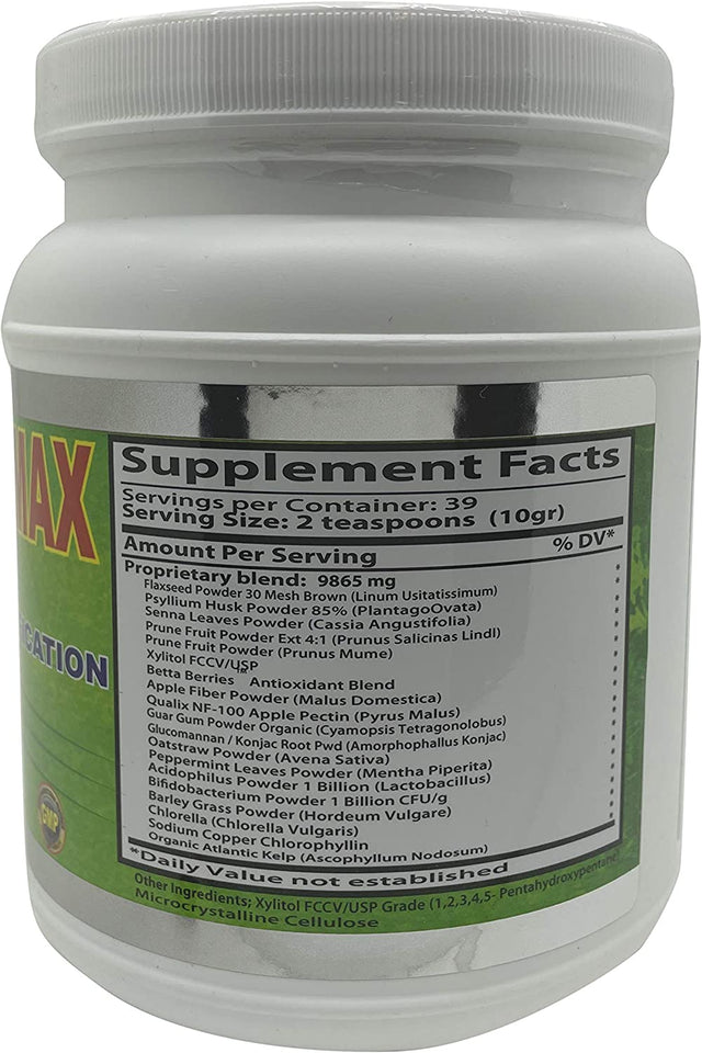 18 Fibers Super Max Promotes Detoxification and Weight Loss 400 G X Pack of 2