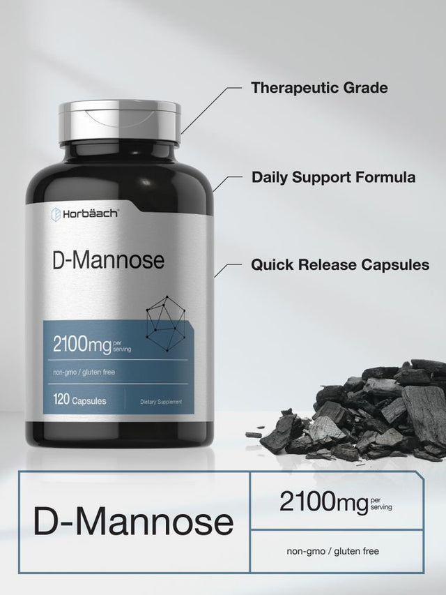 D Mannose Capsules | 2100 Mg | 120 Count | by Horbaach