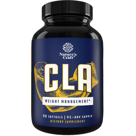 Conjugated Linoleic Acid CLA Supplement - Safflower Oil Lean Muscle Mass Pre Workout Supplement for Men and Women for Natural Muscle Builder - 1560Mg per Serving Supplements with Essential Fatty Acids