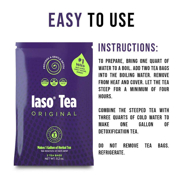 Total Life Changes Control Kit, IASO Natural Herbal Detox Tea Bags (5 Packs-2 Each) & Resolution Drops for Cut Cravings & Lose Weight