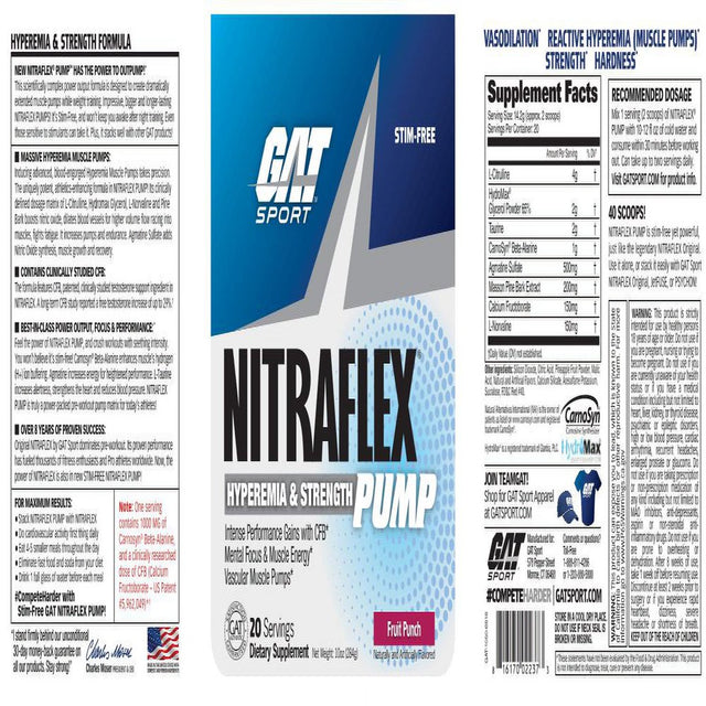 Gat Sports NITRAFLEX PUMP