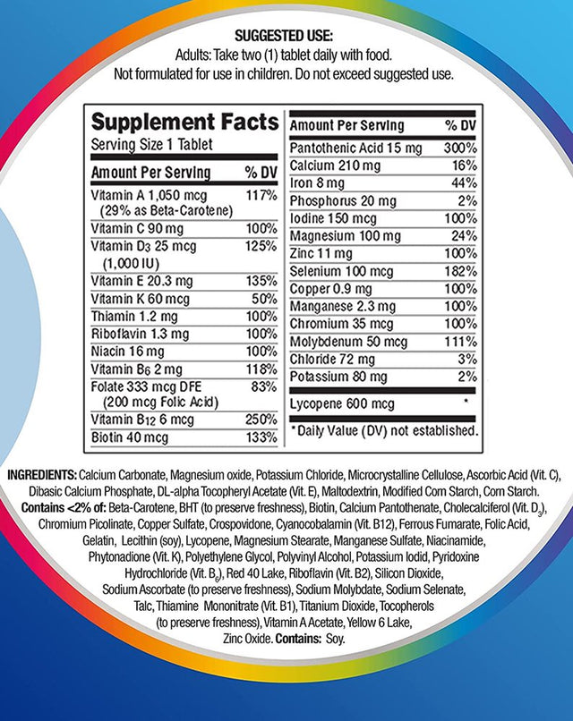 Centrum Men Multivitamin/Multimineral Supplement Tablets - 200 Ct