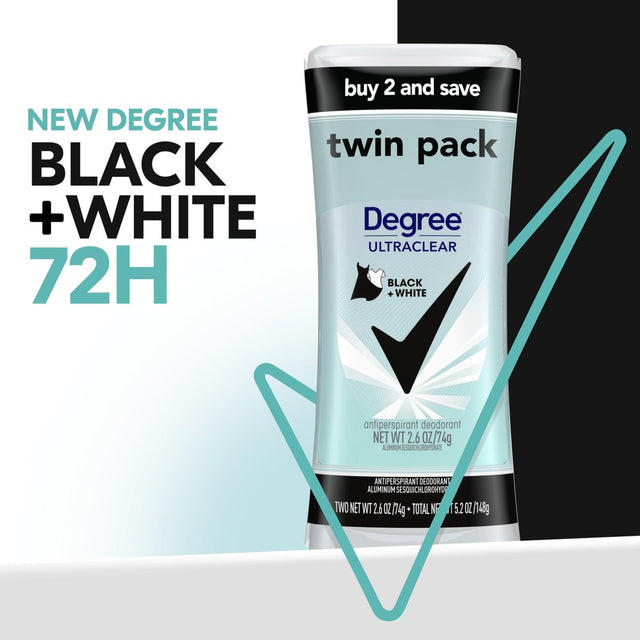 Degree Ultra Clear Long Lasting Women'S Antiperspirant Deodorant Stick Twin Pack, Fresh, 2.6 Oz