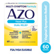 Azo Yeast plus Dual Relief Tablets, 60 Ct