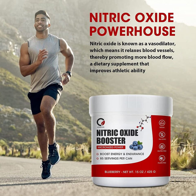 Nitric Oxide Beet Root Organic Powder, Heart & Blood Pressure-Blueberry Flavored 15 Oz