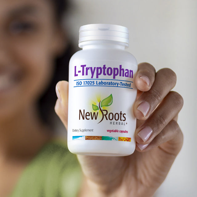 New Roots Herbal, L-Tryptophan 220 Mg (90 Veg Caps) | Essential Amino Acid | Supports Restful Sleep & Relaxation | Non-Gmo