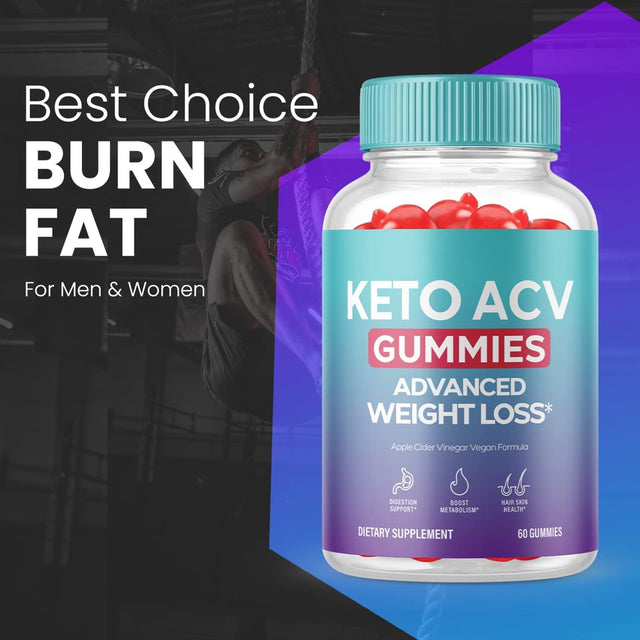 (1 Pack) Keto ACV Gummies - Energy & Focus Boosting Dietary Supplements for Weight Management & Metabolism - Fat Burn - 60 Gummies