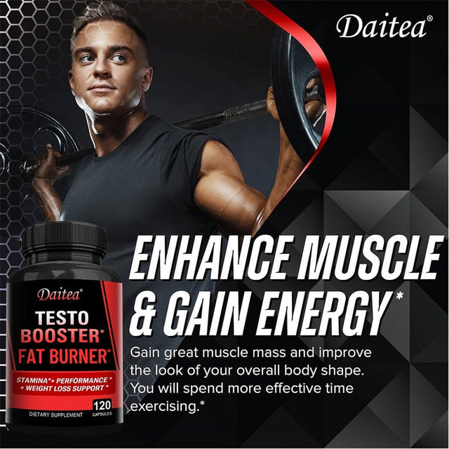 Daitea Testosterone Booster, Natural Stamina Endurance & Strength Enhancer