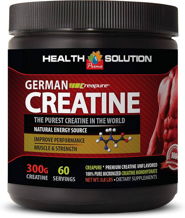 Pre Workout for Men and Women - German CREATINE CREAPURE - Dietary Supplement - Creatine for Lean Muscle - 1 Can 300 Grams (60 Servings)