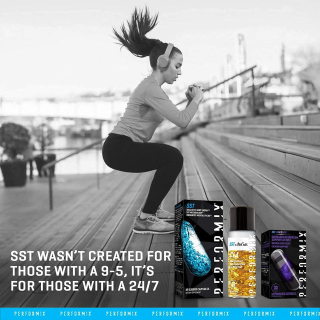 PERFORMIX 24/7 Stack Bundle - SST, Ab Cuts CLA and Lean Sleep - Thermogenic Timed Release Capsules for Energy Focus and Increased Metabolism Support for Men and Women