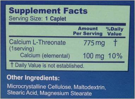 Best Calcium Supplement - 3 Bottles of Biocalth Calcium Threonate, 90 Caplets (90X3=270 Counts)