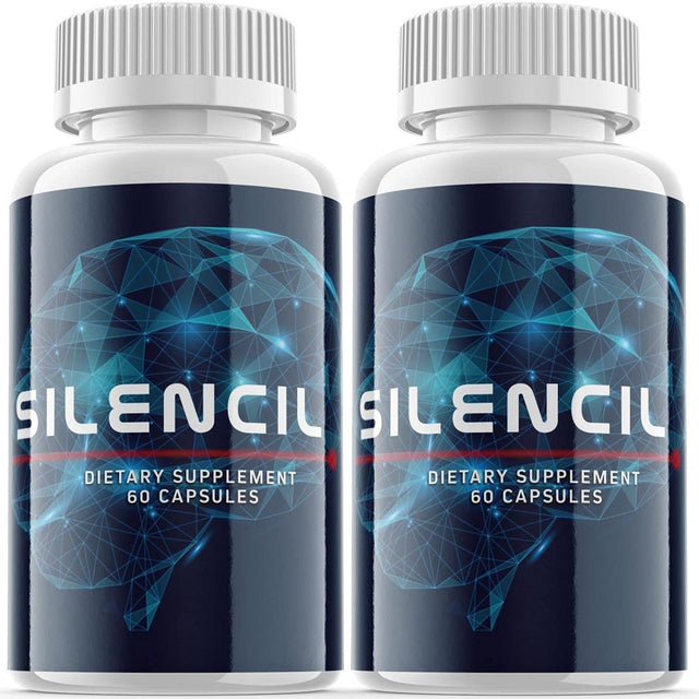 (2 Pack) Silencil for Tinnitus Supplement Pills, White Color and One Size - 120 Capsules